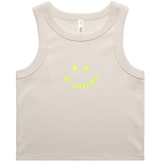Smile Ribbed Crop Tank